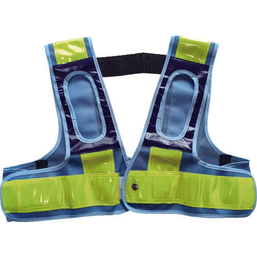 ミズケイ フルハーネス用安全ベスト「装着できるんです」<青/黄> 5941115 1 枚