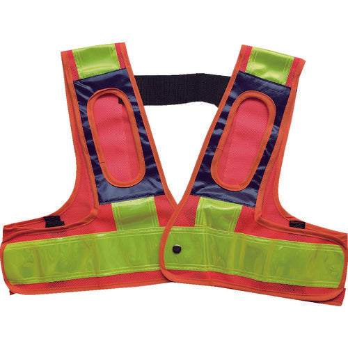 ミズケイ フルハーネス用安全ベスト「装着できるんです」<橙/黄> 5941119 1 枚