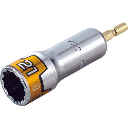 KTC Impact Driver Socket Bit (for Power Tools) 6.35mm Drive Size 21mm Total Length 101mm BZP63-21W 1 pc