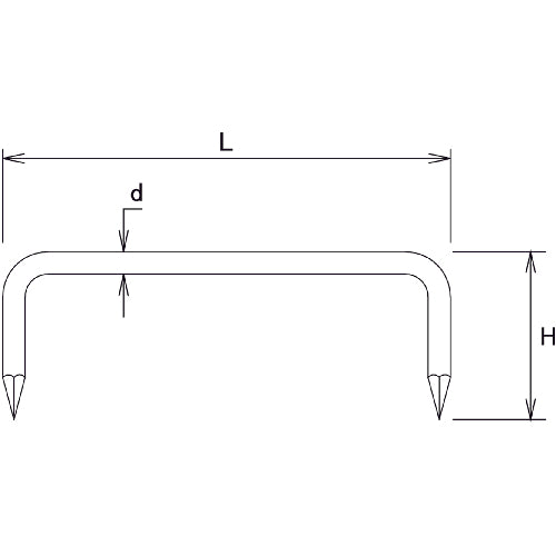 DAIDОHANT ユニクロ かすがい 8X120 10101803 1 本
