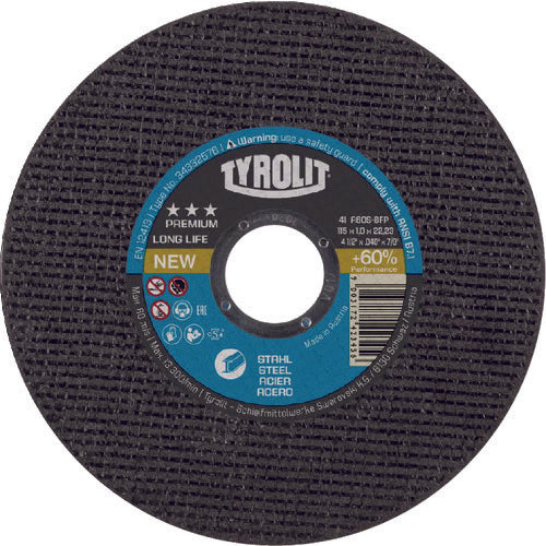 TYROLIT 切断砥石 ロングライフ 125X1X22.23mm 34332754 1 枚