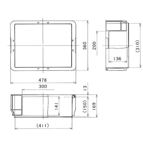 YAZAKI Polytainer 21.5L Blue PT-21 ST B10 1 piece