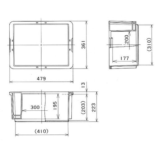 YAZAKI ポリテナー 28L イエロー PT-28 ST Y10 1 個
