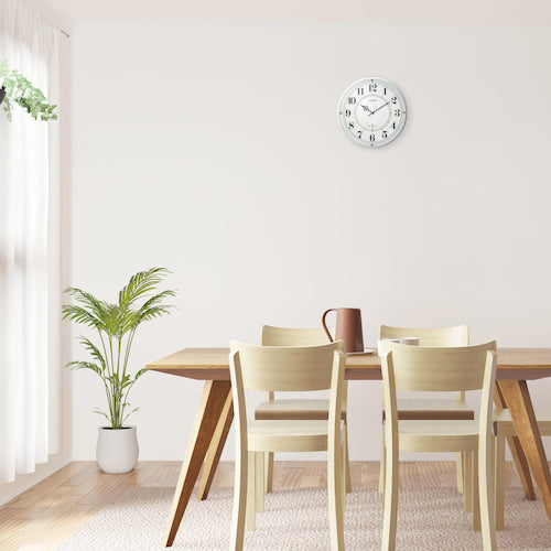 Citizen radio-controlled wall clock (analog display) high reception model silent step second hand green purchasing law compliant white Φ341 x 54 mm 4MY859-003 1 unit