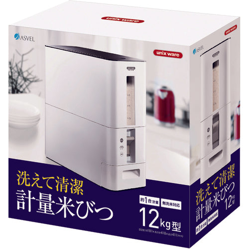 ASVEL S Measuring Rice Container 12kg 752896 1 unit