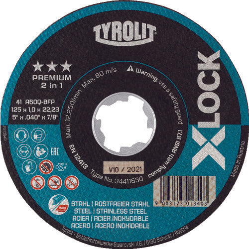TYROLIT X-Lock Cutting Wheel Premium Type 34411632 1 piece