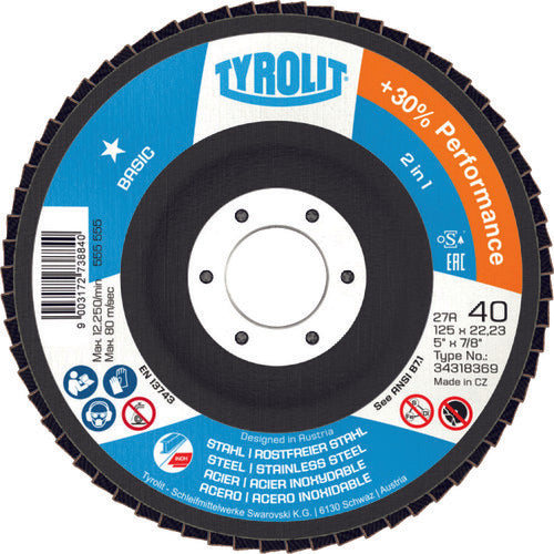 TYROLIT Flap Disc Basic Type 100mm #80 34318537 10 pieces