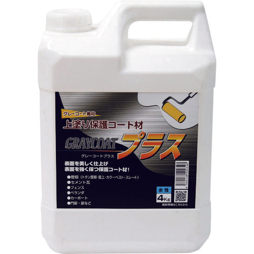 Power Tech Architectural Base Coat Gray Coat Plus Topcoat Protective Coating (Water-Based) Transparent 4kg 17611 1 pc