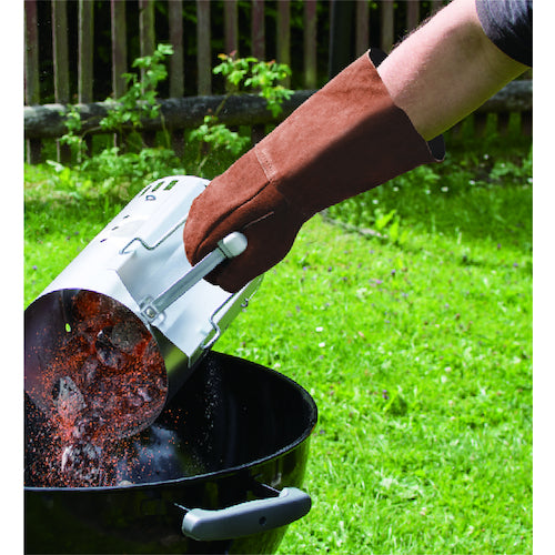 Simon Oil-treated cowhide long-sleeve gloves (sleeveless type) with lining CS-900 Brown Free size CS-900 1 pair