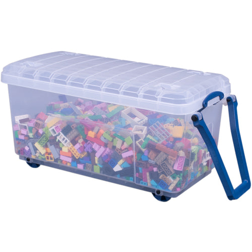 RUP 64L Really Useful Wheeled Trunk 클리어 64-WHTR-C 1개