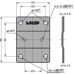 SUGATSUNE (190045766) MLG20-P55-40 Multi-roller linear guide mounting plate MLG20-P55-40 1 piece