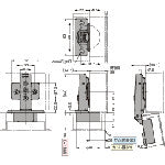 SUGATSUNE (160029081)H360−26−26Tラプコン搭載 オリンピア スライドヒンジ 厚扉用 H360-26-26T 1 個