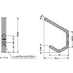 SUGATSUNE (110033274) JF2B-55M Stainless steel hook JF2B-55M 1 piece