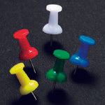 JTX 354077) Push pins, colored, 100 pieces, B266J, B266J, 1 box