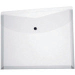 プラス 88574)ポケット付エンベロープ 横型マチ付 クリア FL-121CH CL 1 枚