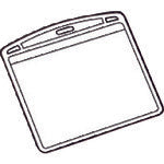 JTX 192235) 명찰용 교체 케이스 패스 명함형 가로 10장 B073J B073J 1 PK