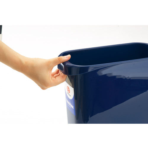 JTX 830390) Square trash can with handle, 8L, blue, N154J-B, N154J-B, 1 unit