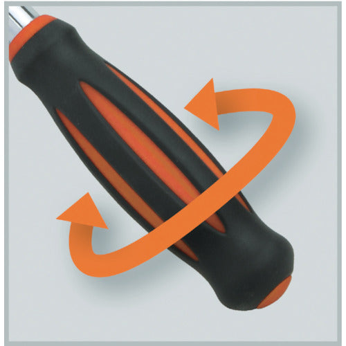 GROZ Dual Drive Ratchet Handle, 6.35mm Socket, Total Length 180mm, RTD/DD/1-4/UG, 1 pc