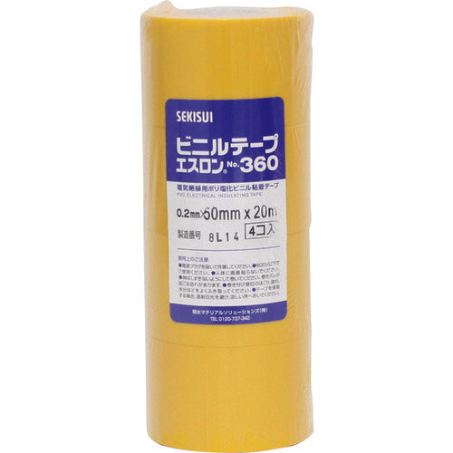 Sekisui Eslon Tape #360 50 x 20 Yellow V360Y5N 10 Rolls