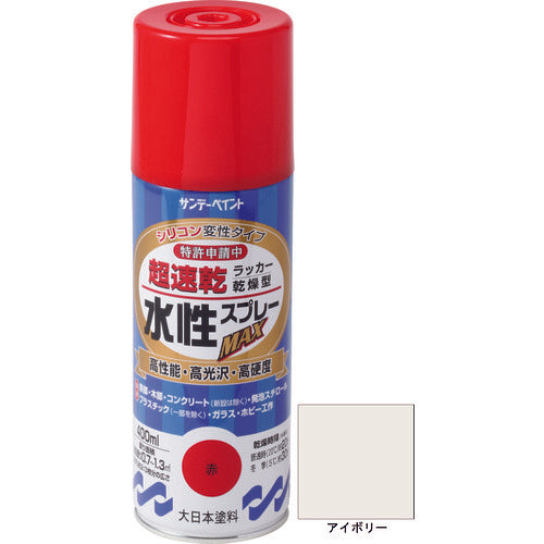 선데이 페인트 수성 래커 스프레이 MAX 400ml 아이보리 262090 1 개