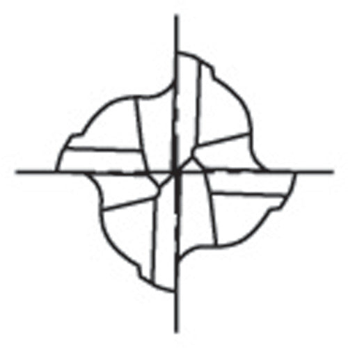 OSG 하이스 스퀘어 엔드밀 XPM 다날 쇼트 4 날 날 직경 24mm 날 길이 50mm 생크 직경 25mm 89134 XPM-EMS-24 1개