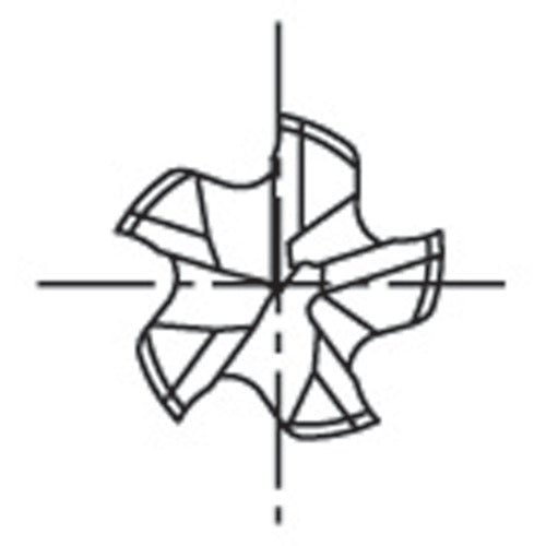 OSG TiN 코트라핑 짧은 파인 피치 칼날 수 : 4 날 직경 16mm 88516 EX-TIN-RESF-16