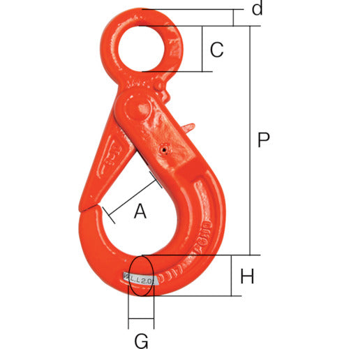 TAIYO セルフロッキングフック(固定) 1.2t(3012699) PLH-1.2K 1 個