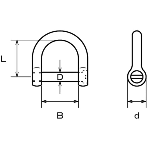 水本 ステンレス マイクロワイド沈みシャックル 呼び2mm CSW-2 1 個