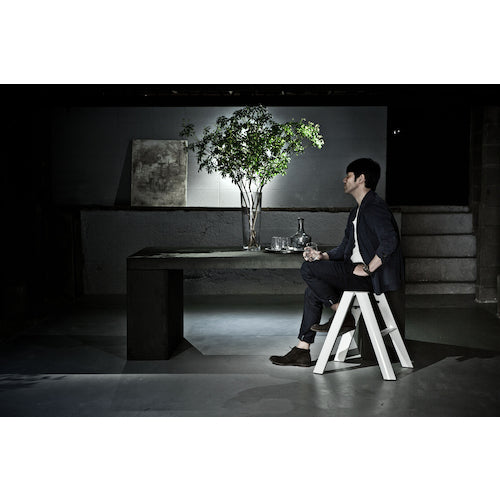 Hasegawa Lucano 2-Step Ladder, White (17019) ML2.0-2(WH) 1 unit