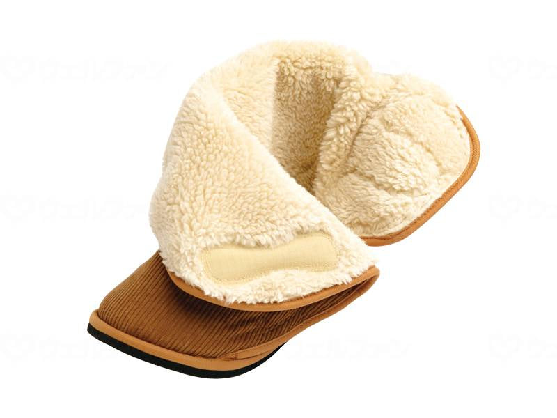 徳武産業大きく開くルームブーツ キャメル LL