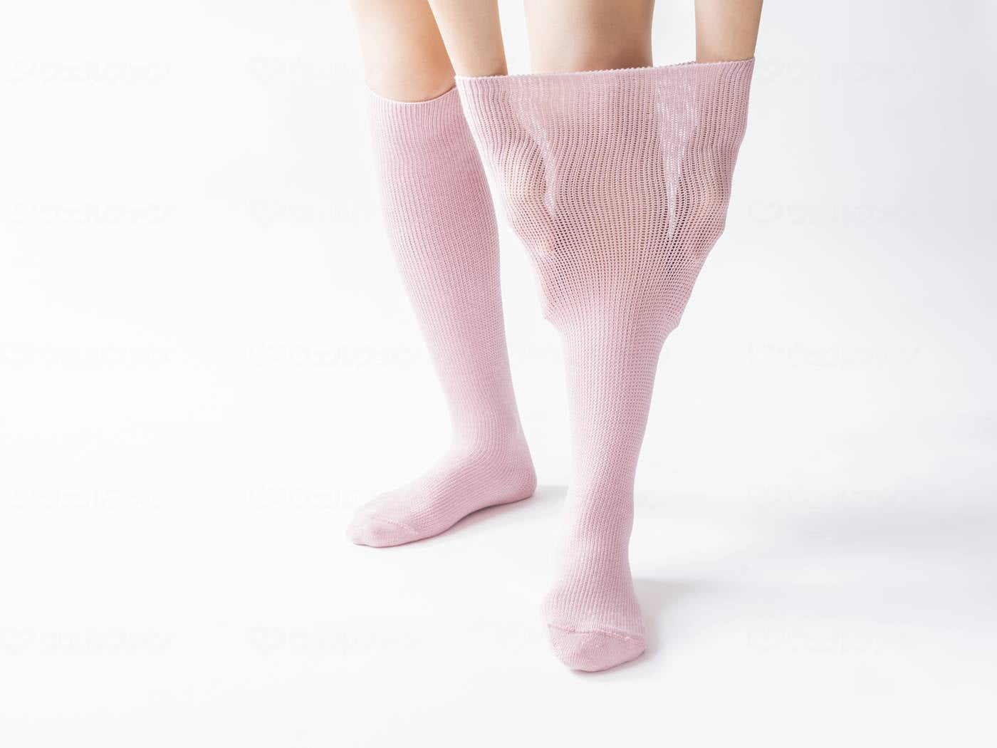 덕무산업 아유미가 만든 양말(노비노비 롱) 핑크 풀