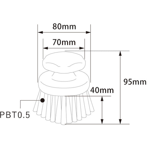 BURRTEC 바큐트 플러스 핸드 브러쉬 원형 하드 블루 BCP-RHSB5B 69541542 1개
