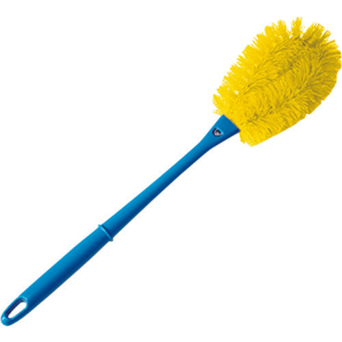 BURRTEC Barcute Handled Scrubber, Medium Size, Hard Yellow, Handle (Blue) BCTABH-MHY 63306301 1 pc