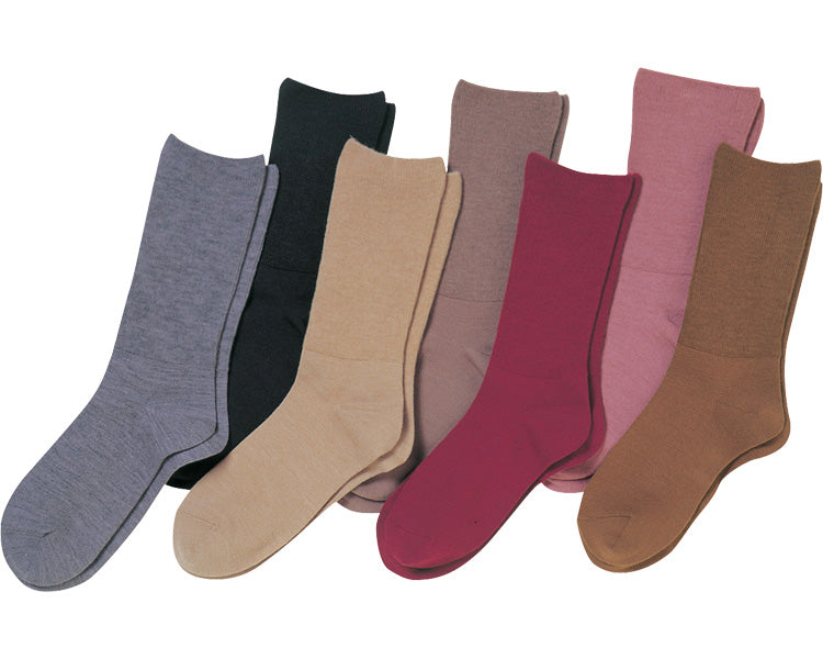 Easy socks for women, for autumn and winter (wool blend) / 3900 burgundy 1 pair