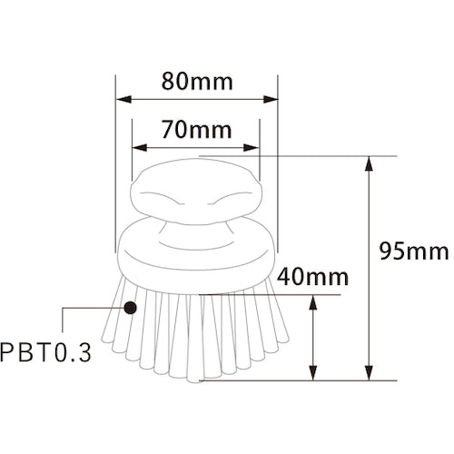 BURRTEC 바큐트 플러스 핸드 브러쉬 원형 소프트 블루 BCP-RHSB3B 69541342 1개