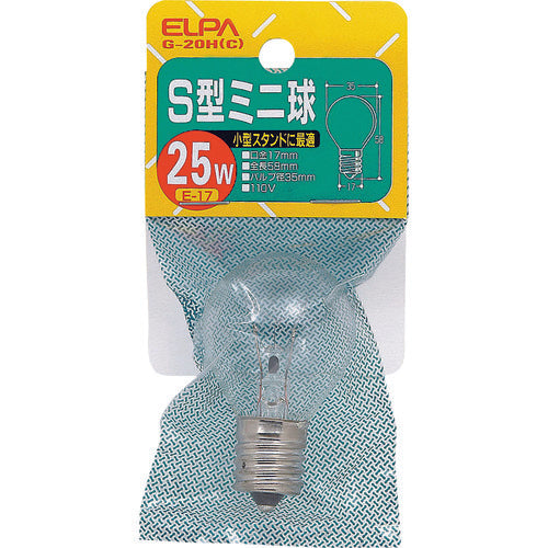 ELPA S형 미니구 E17 25W 클리어 G-20H(C) 1개