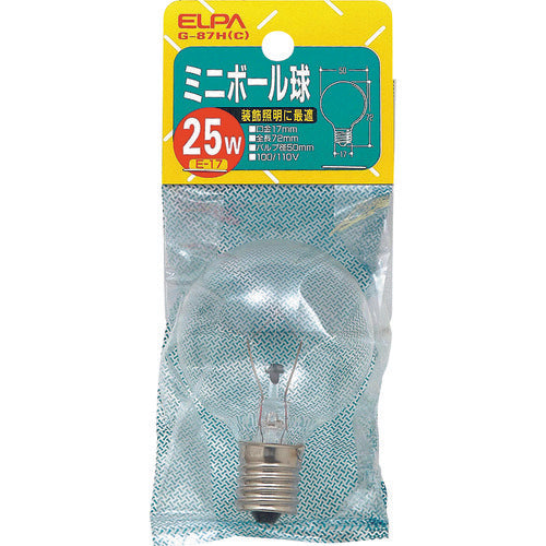 ELPA ミニボール球 G-87H(C) 1 個