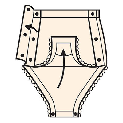 원터치 속옷 여성용 반바지 양옆 아래 열림 / No.57 M 오프 화이트 1장