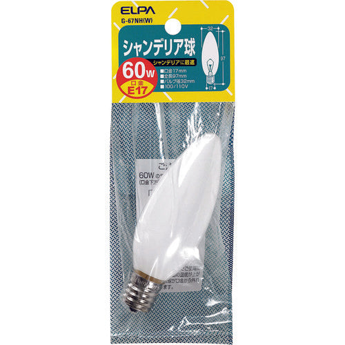 ELPA 샹들리에 E17 60W G-67NH(W) 1개
