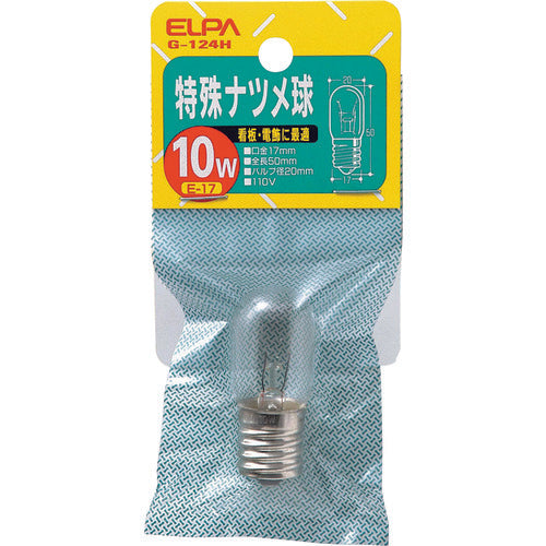 ELPA 特殊ナツメ E17 10W クリア G-124H 1 個