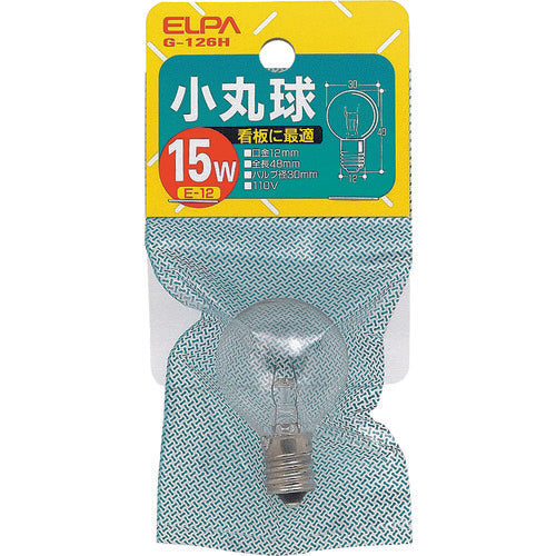 ELPA 小丸球 E12 15W クリア G-126H 1 個