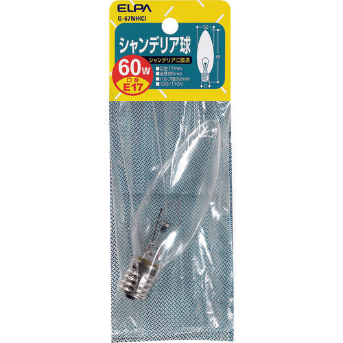 ELPA 샹들리에 E17 60W G-67NH(C) 1개