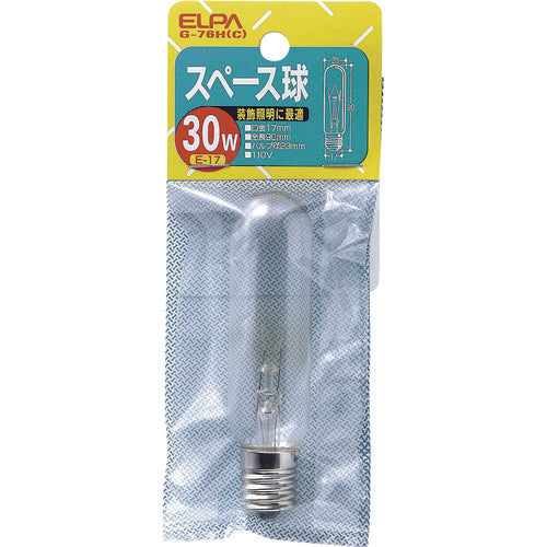 ELPA スペース球 E17 消費電力30W G-76H(C) 1 個