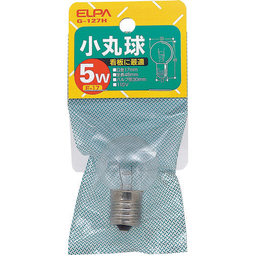 ELPA 小丸球 E17 5W クリア G-127H 1 個