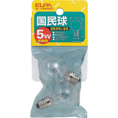 ELPA 국민구 E12 5W 클리어 2개입 G-12H(C) 1개