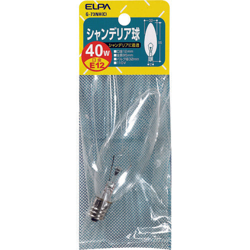 ELPA 샹들리에 E12 40W G-73NH(C) 1개