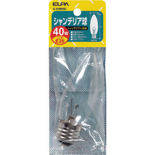 ELPA シャンデリア E26 40W G-61NH(C) 1 個