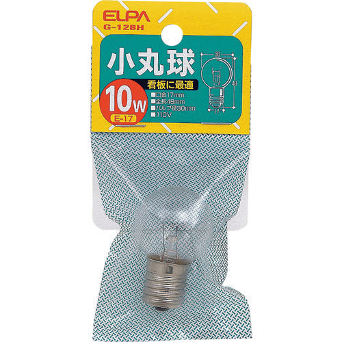 ELPA 小丸球 E17 10W クリア G-128H 1 個
