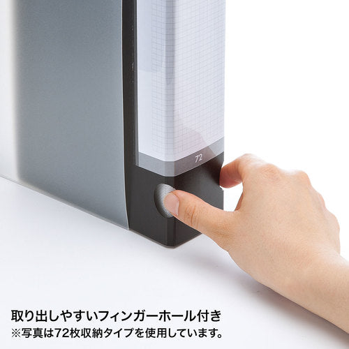 SANWA DVD·CD 파일 케이스(96장 수납·블랙) FCD-FL96BK 1개