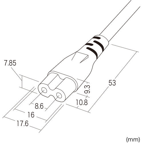 SANWA 전원 코드 KB-DM2S-02 1개